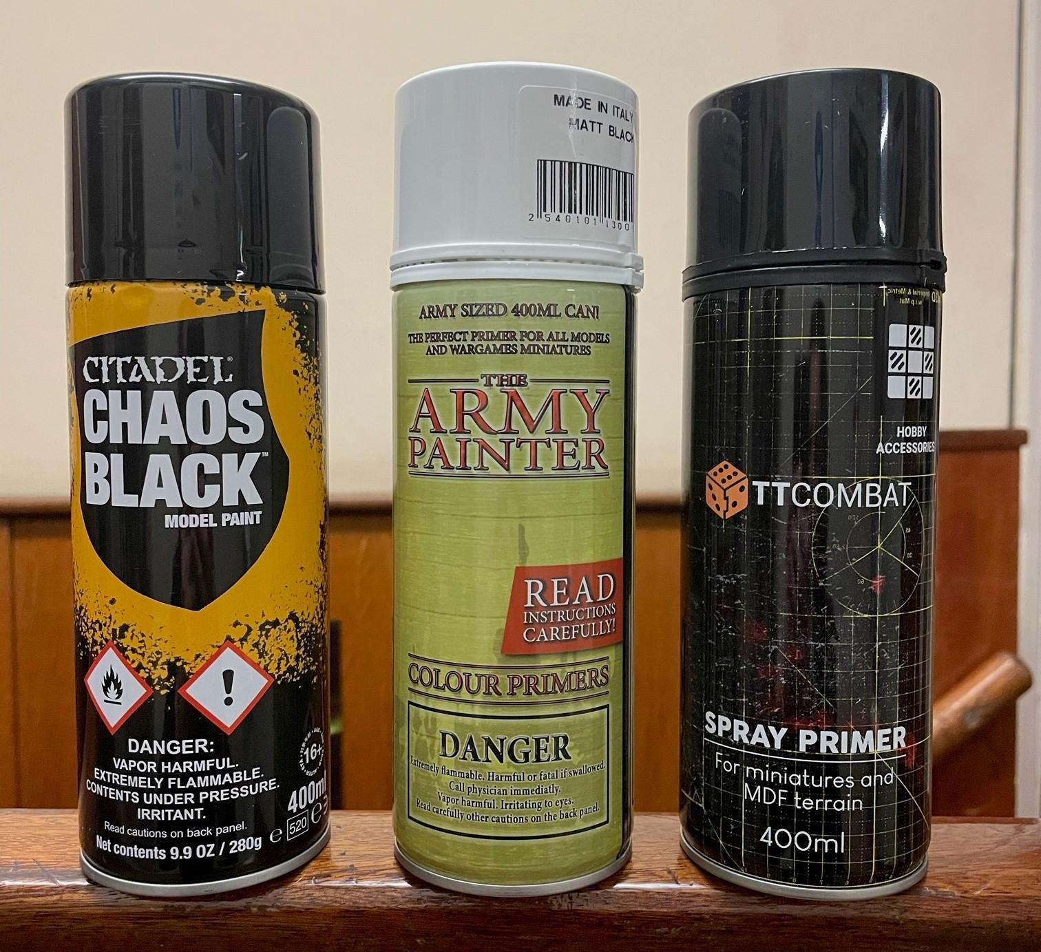 Army Painter Color Primer: Matt Black (400ml), Accessories & Supplies